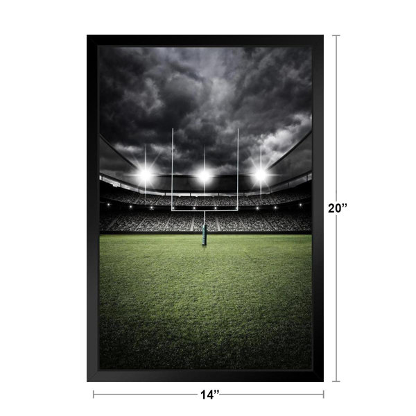 Hokku Designs Football Field Goal Uprights Stadium Vintage Dramatic